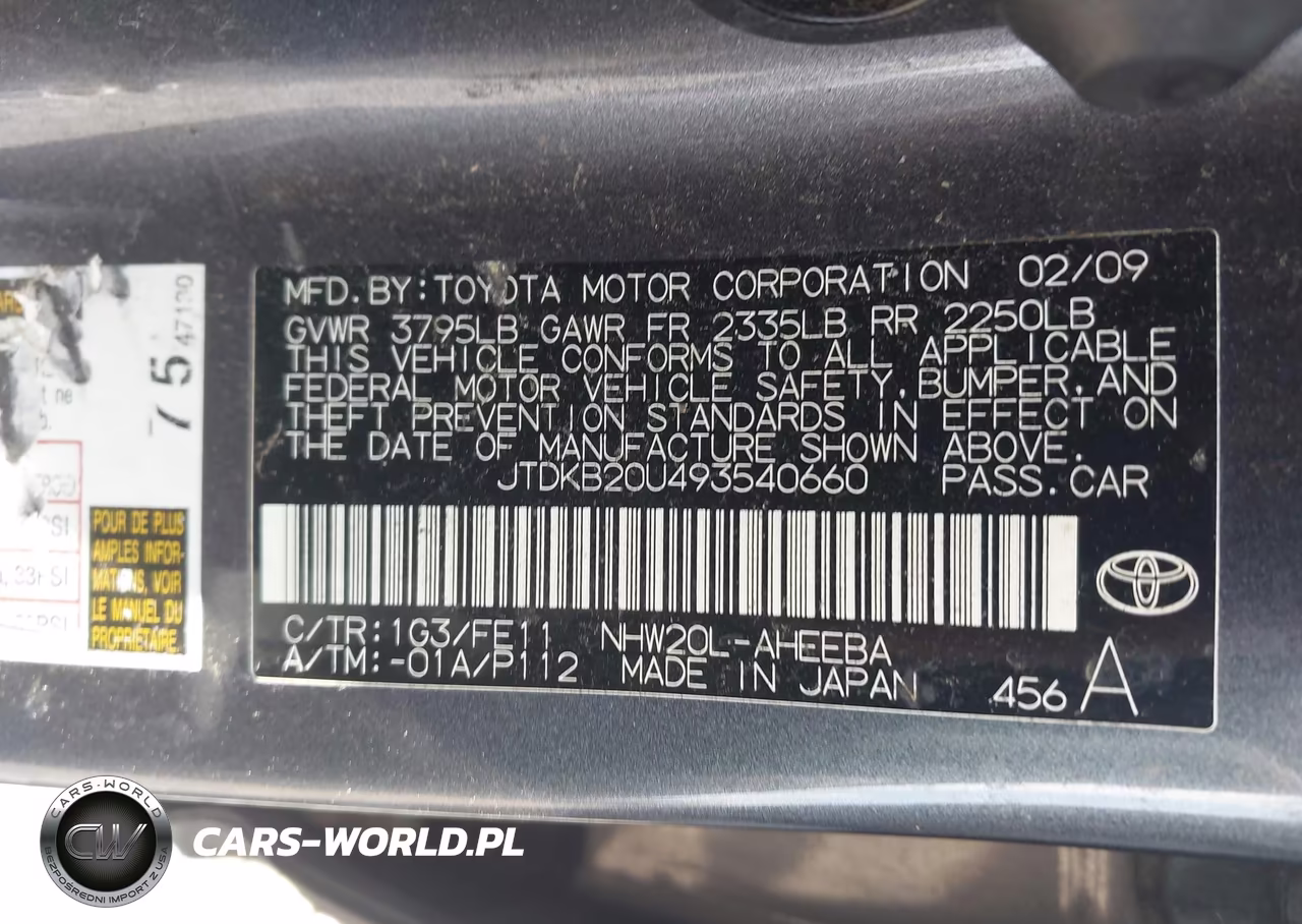 2009 Toyota Prius VIN:JTDKB20U493540660 - 9