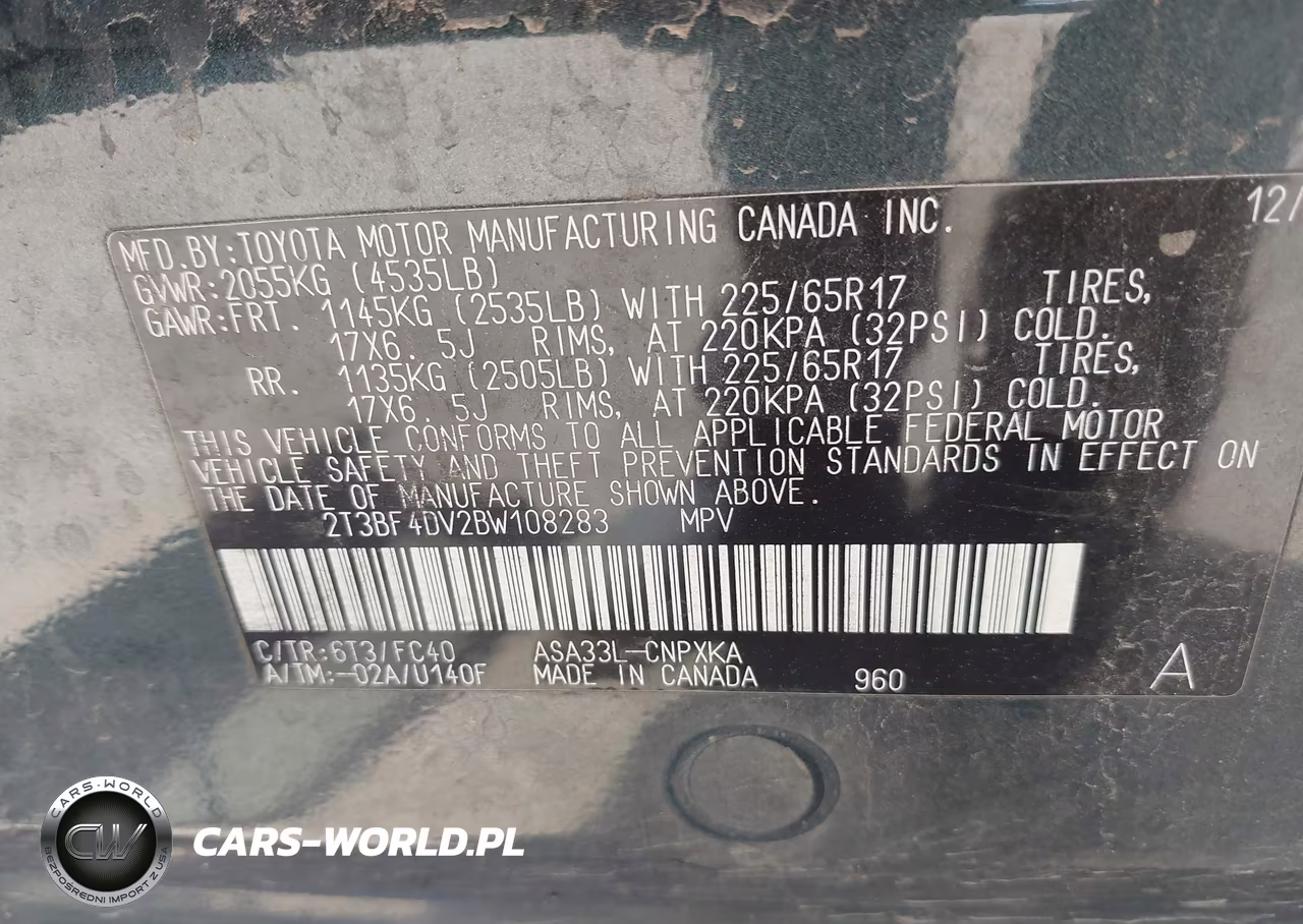 2011 Toyota Rav4 VIN:2T3BF4DV2BW108283 - 9