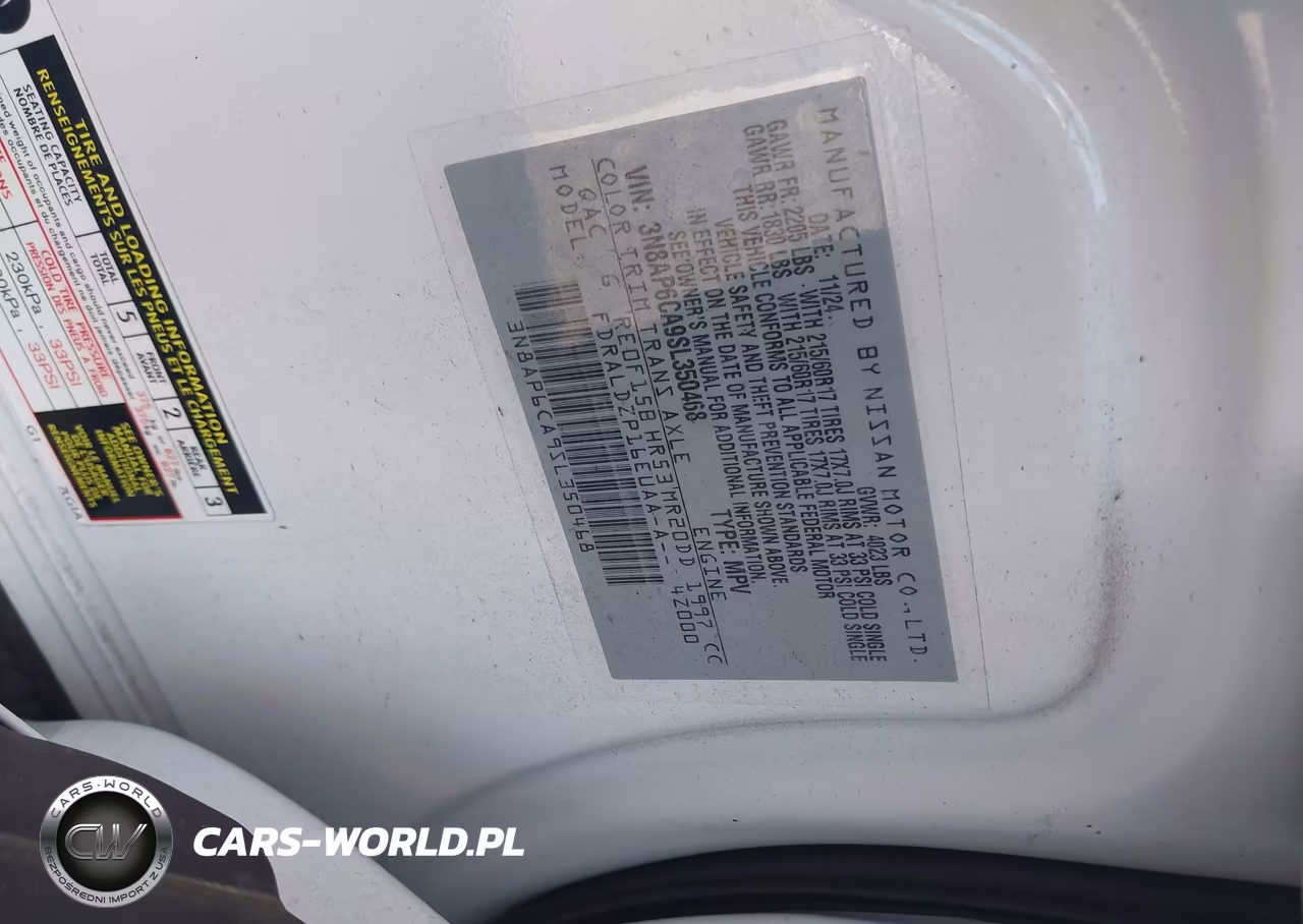 2025 Nissan Kicks Sv Fwd VIN:3N8AP6CA9SL350468 - 9