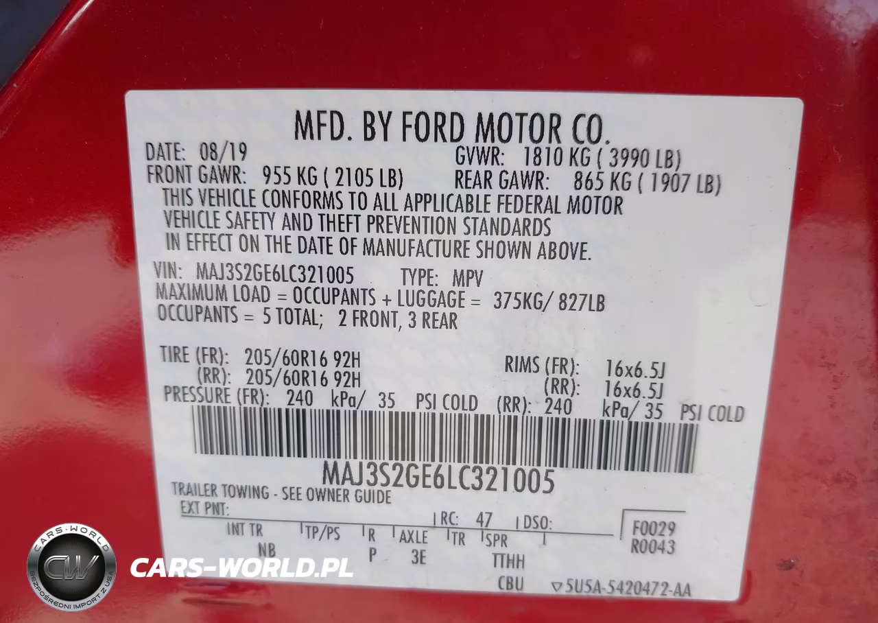 2020 Ford Ecosport Se VIN:MAJ3S2GE6LC321005 - 9