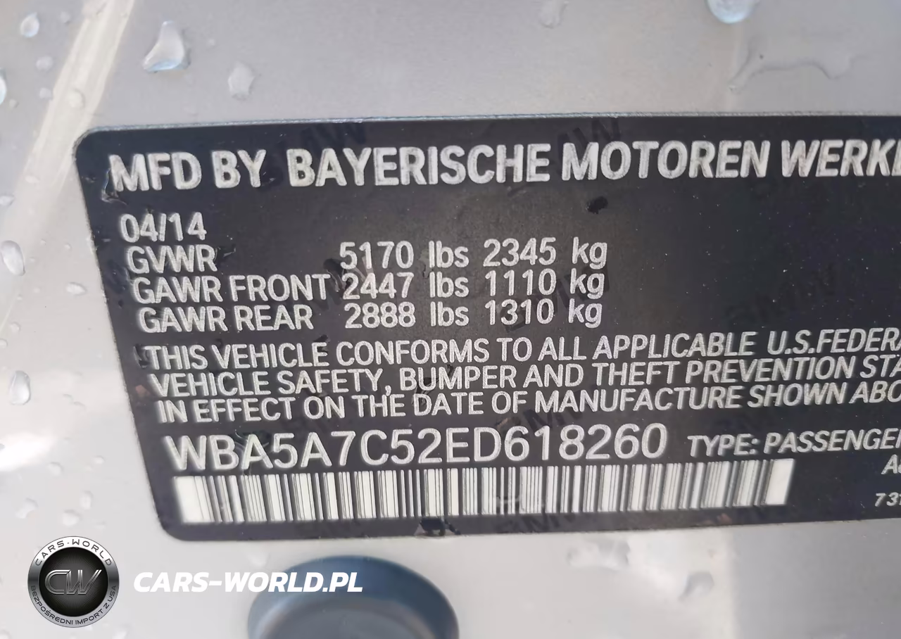 2014 BMW 528I xDrive VIN:WBA5A7C52ED618260 - 9