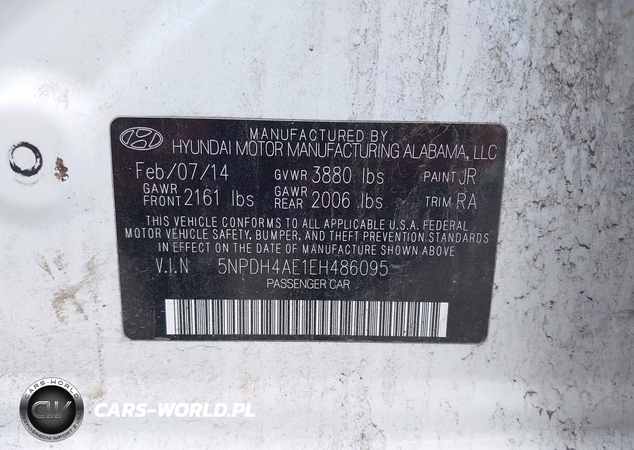 2014 Hyundai Elantra Se VIN:5NPDH4AE1EH486095 - 9