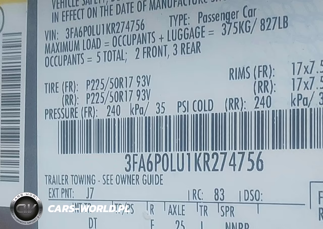 2019 Ford Fusion Hybrid Se VIN:3FA6P0LU1KR274756 - 9