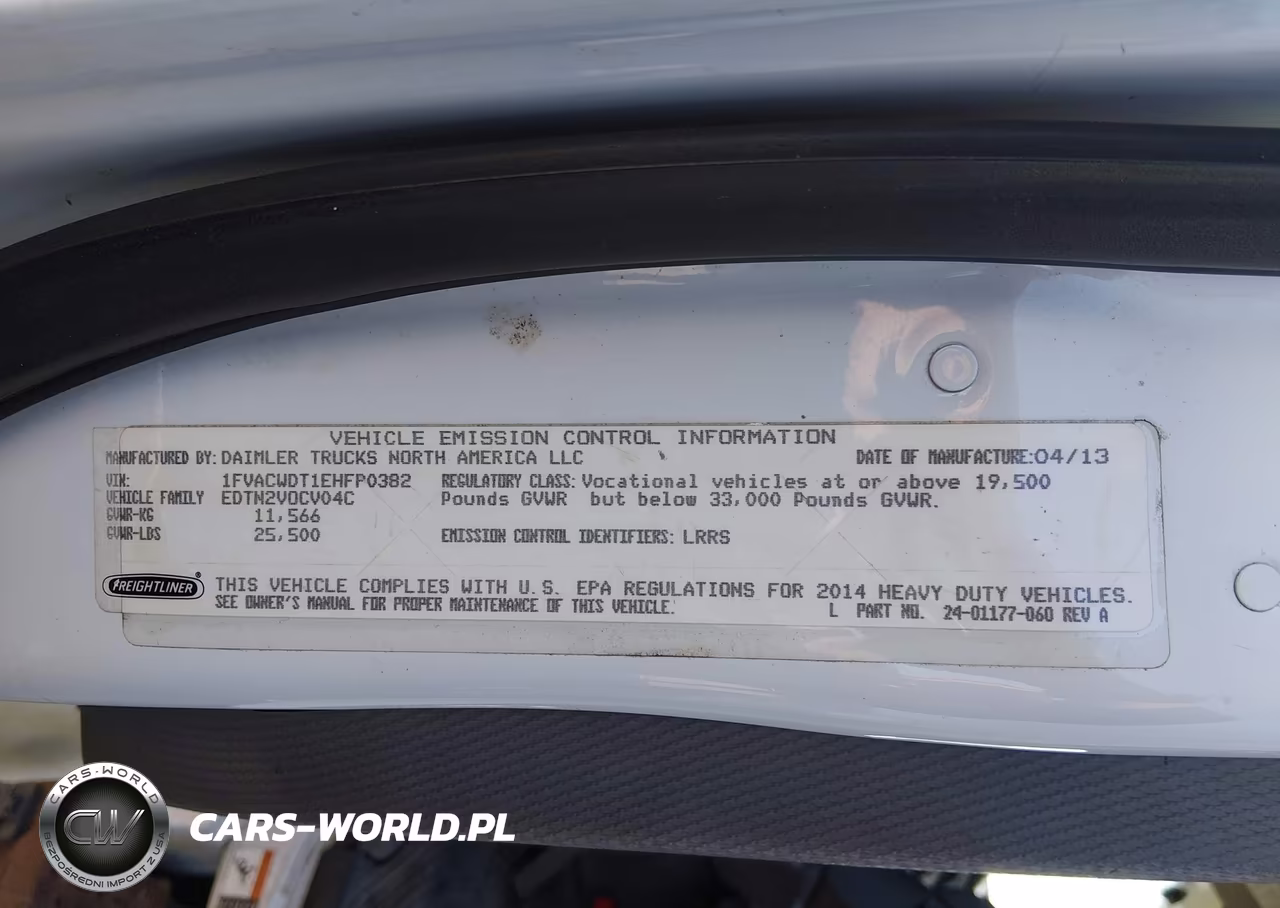 2014 Freightliner M2 106 Medium Duty VIN:1FVACWDT1EHFP0382 - 8