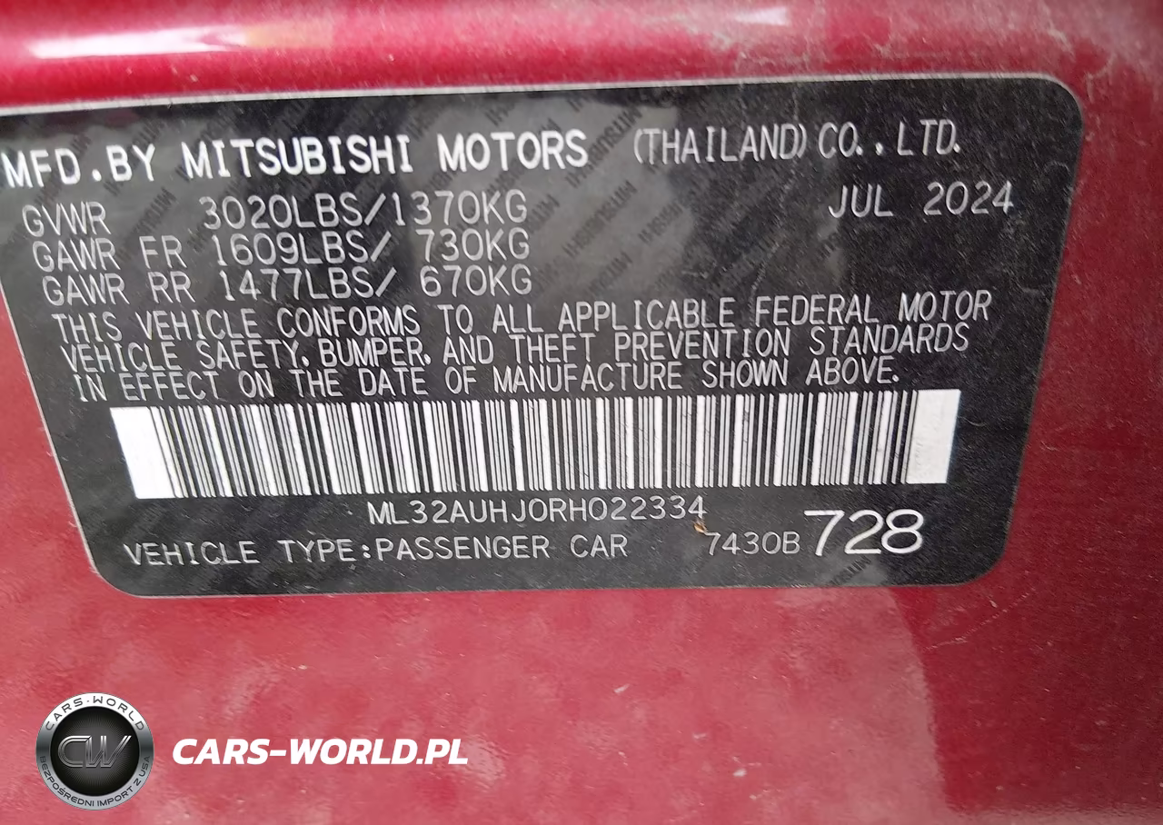 2024 Mitsubishi Mirage Es-Le VIN:ML32AUHJ0RH022334 - 9