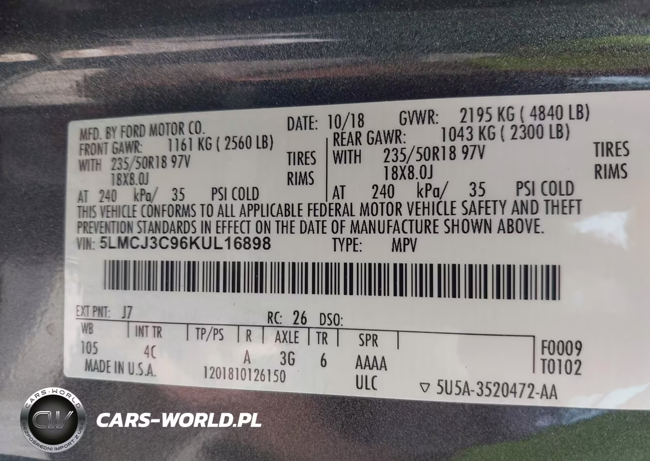 2019 Lincoln Mkc Reserve VIN:5LMCJ3C96KUL16898 - 9