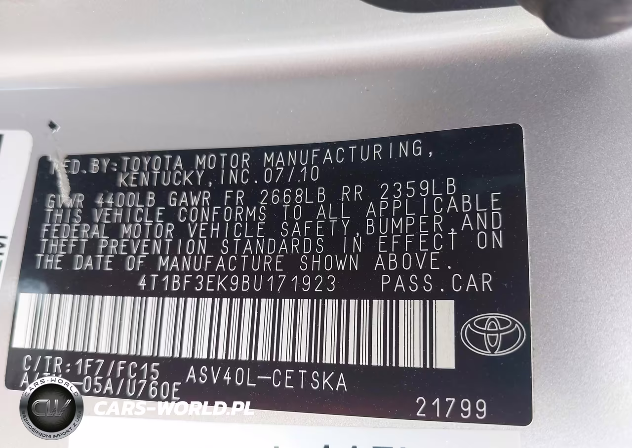 2011 Toyota Camry Se VIN:4T1BF3EK9BU171923 - 9