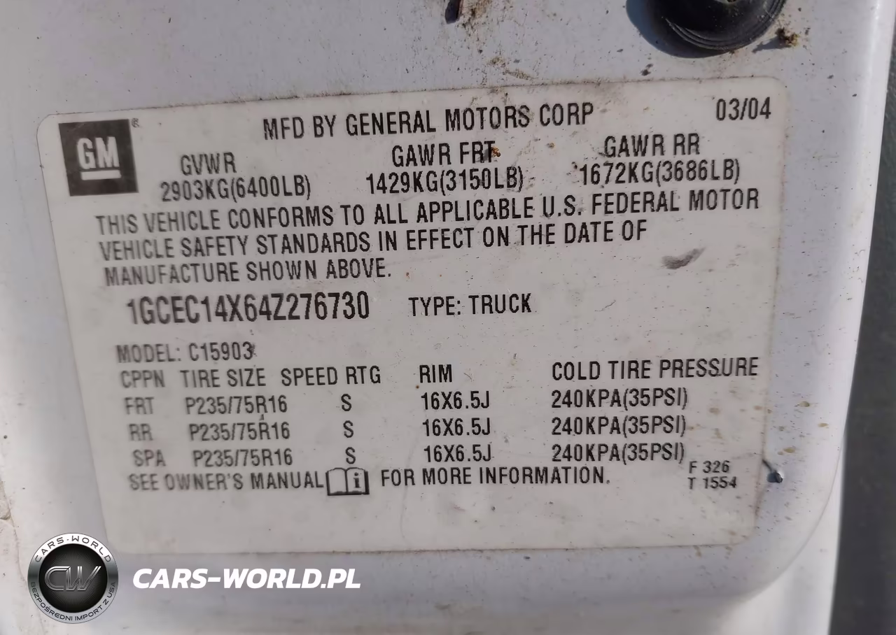 2004 Chevrolet Silverado 1500 Work Truck VIN:1GCEC14X64Z276730 - 9