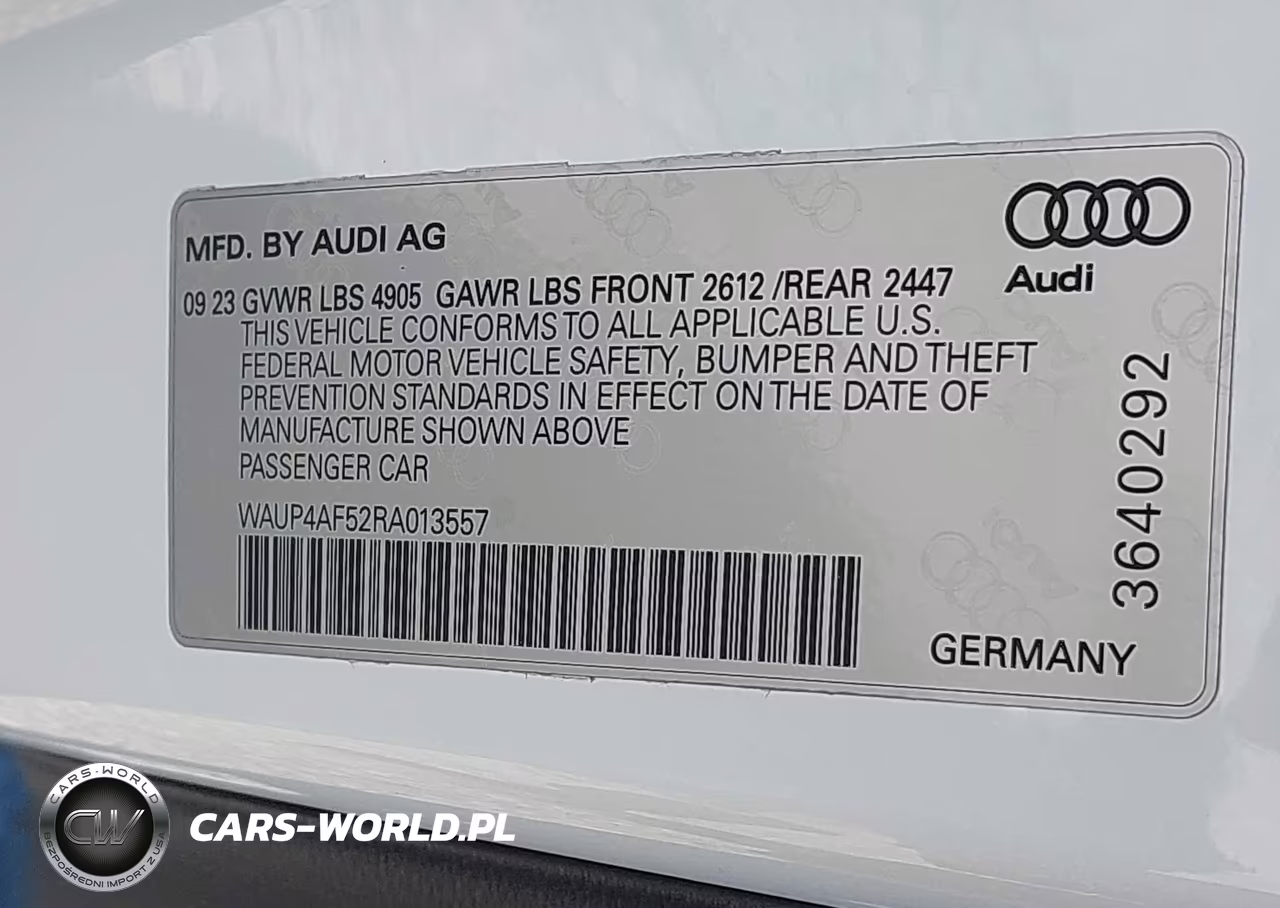2024 Audi S5 Premium Plus Tfsi Quattro Tiptronic VIN:WAUP4AF52RA013557 - 9