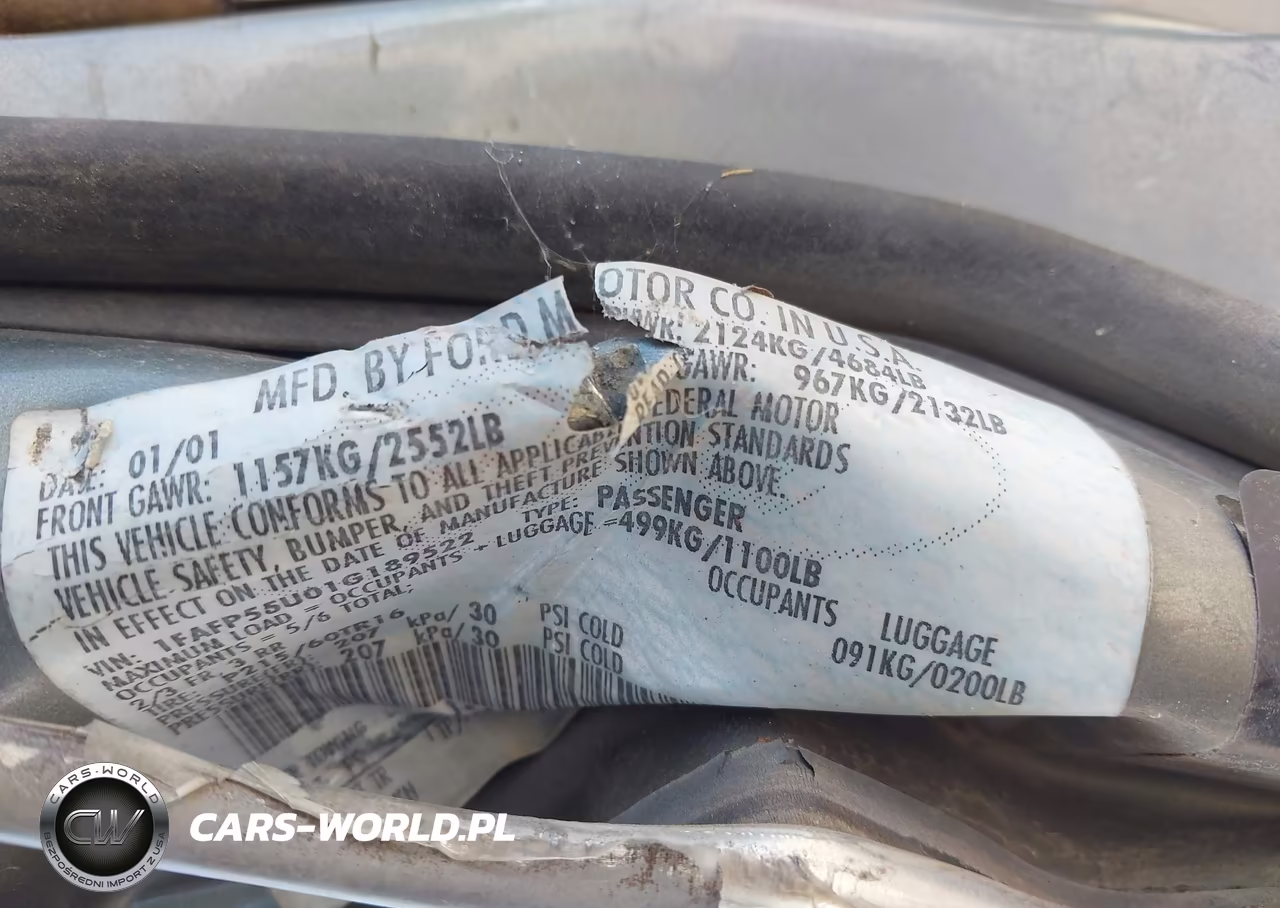 2001 Ford Taurus Ses VIN:1FAFP55U01G189522 - 9