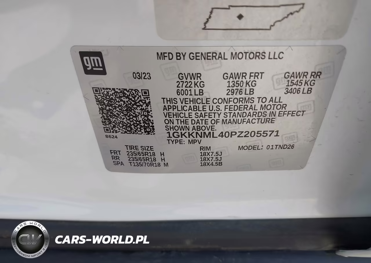 2023 GMC Acadia Fwd Slt VIN:1GKKNML40PZ205571 - 9