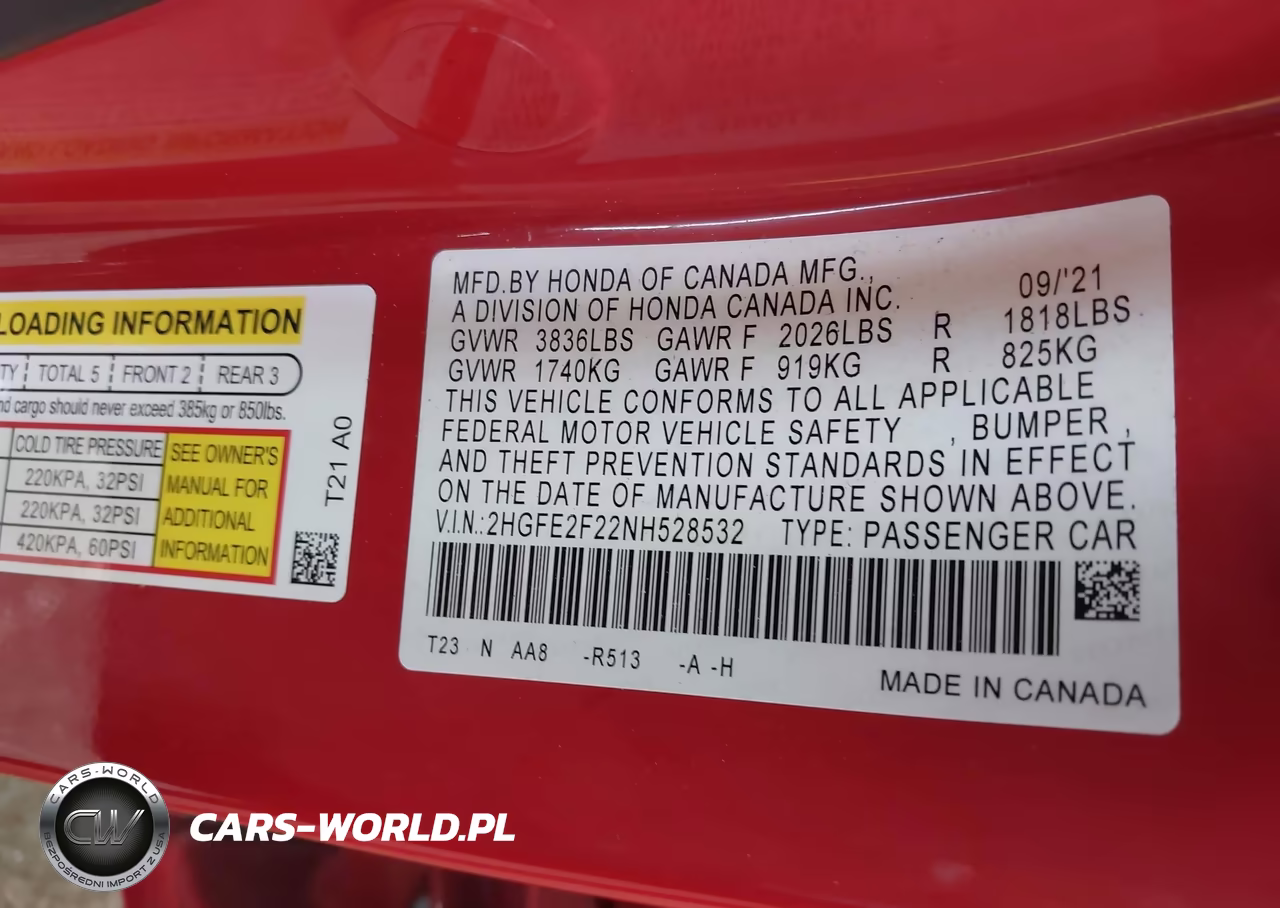 2022 Honda Civic Lx VIN:2HGFE2F22NH528532 - 9