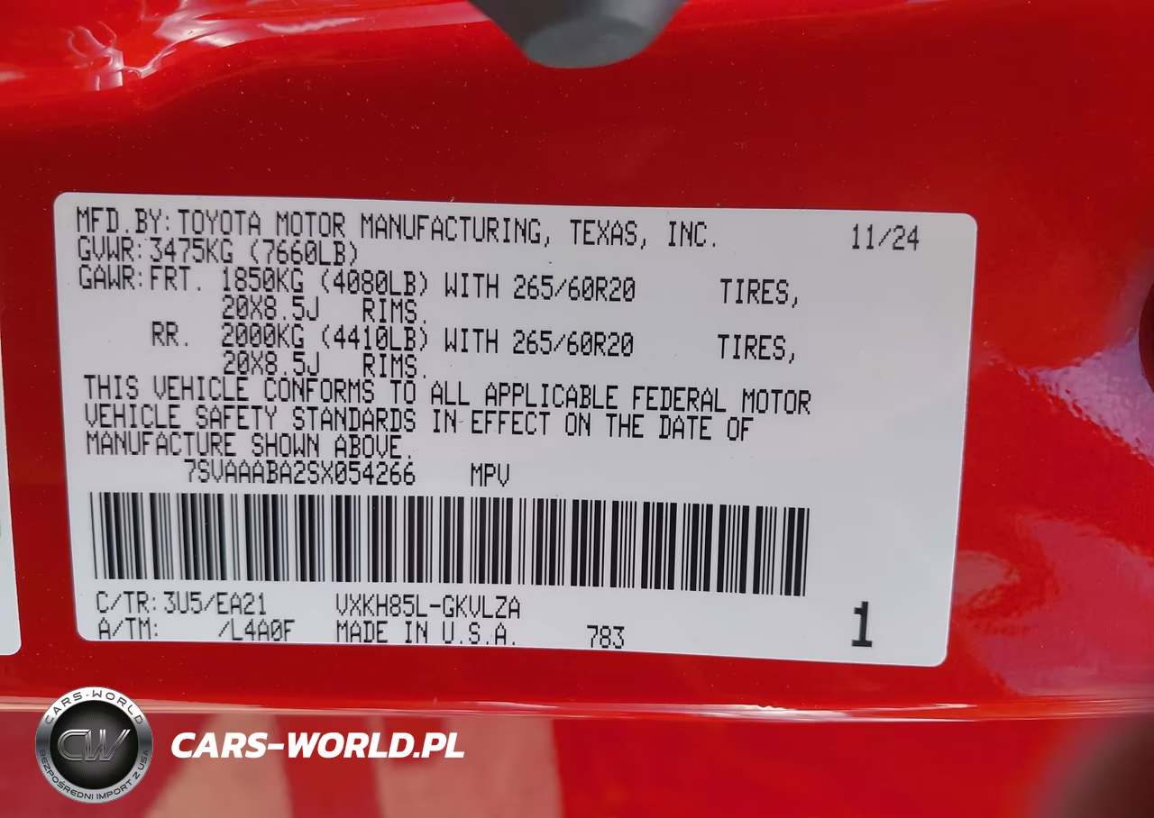 2025 Toyota Sequoia Limited VIN:7SVAAABA2SX054266 - 9