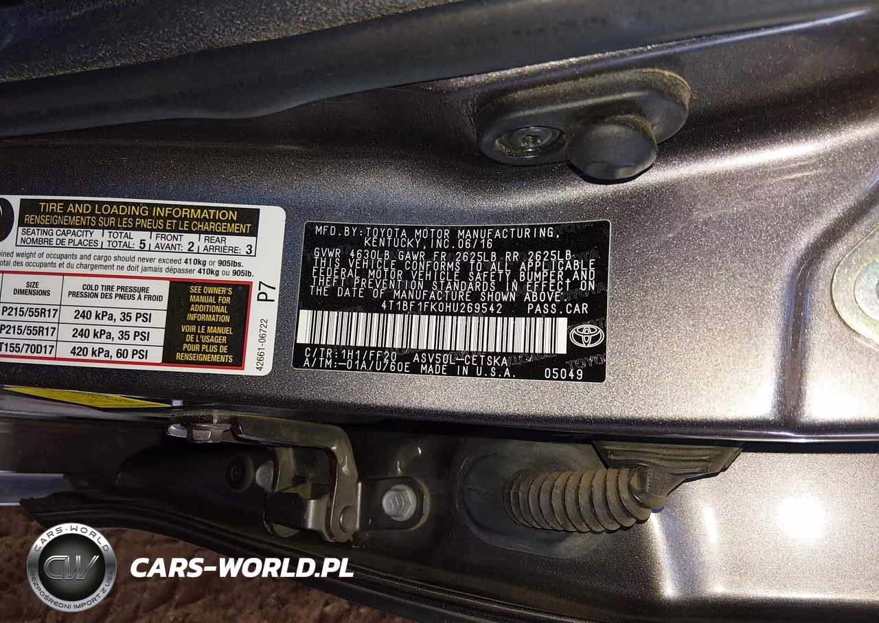 2017 Toyota Camry Se VIN:4T1BF1FK0HU269542 - 9