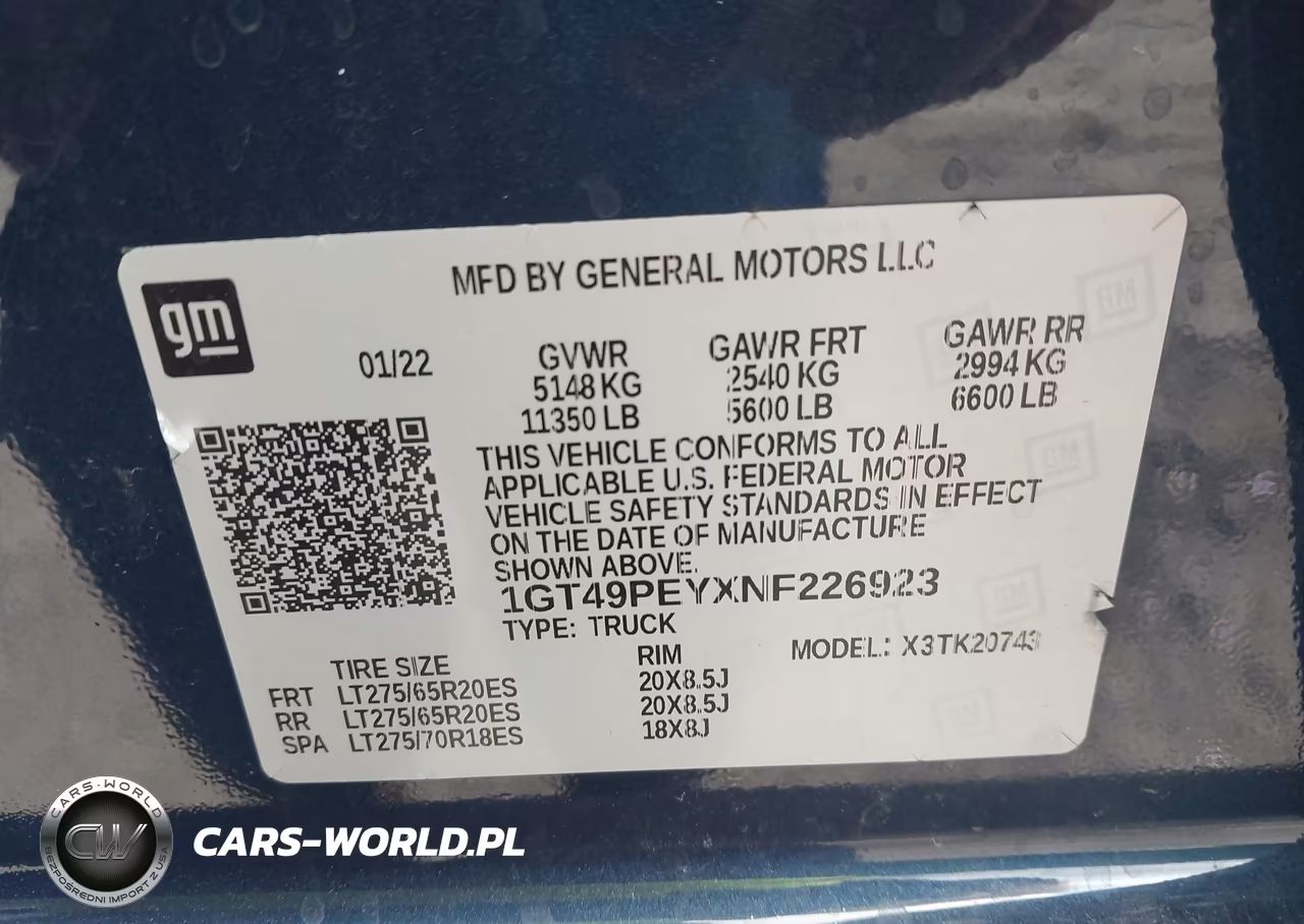 2022 GMC Sierra 2500Hd 4Wd Standard Bed At4 VIN:1GT49PEYXNF226923 - 9