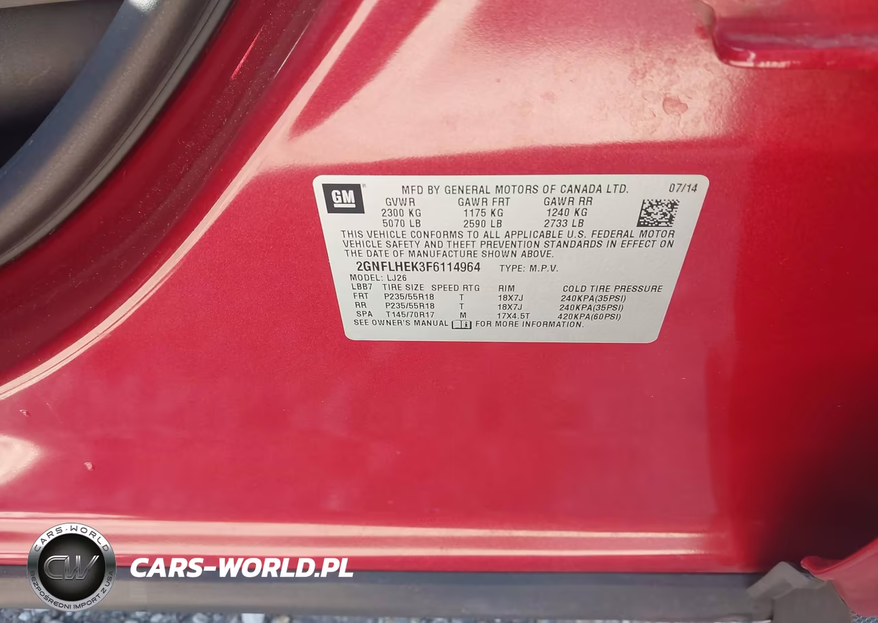 2015 Chevrolet Equinox Ltz VIN:2GNFLHEK3F6114964 - 9
