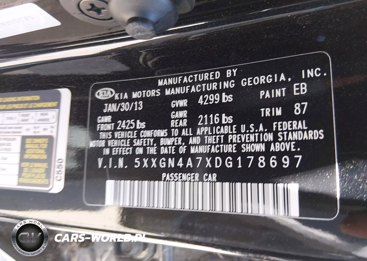 2013 Kia Optima Ex VIN:5XXGN4A7XDG178697 - 9
