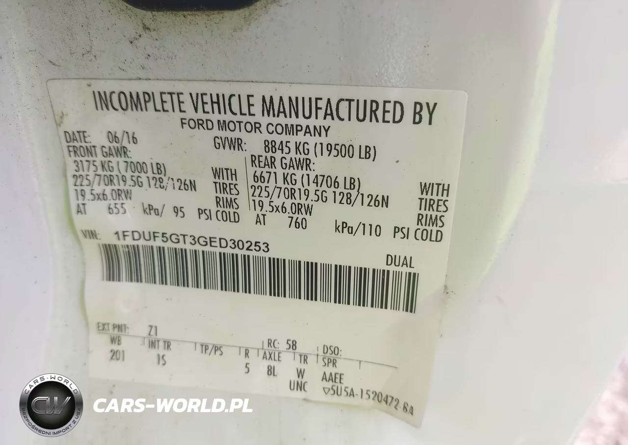 2016 Ford F-550 Chassis Xl VIN:1FDUF5GT3GED30253 - 8