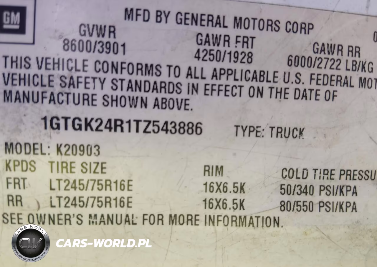 1996 GMC Sierra K2500 VIN:1GTGK24R1TZ543886 - 9