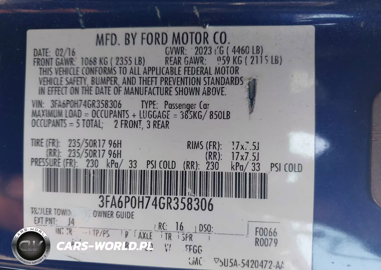 2016 Ford Fusion Se VIN:3FA6P0H74GR358306 - 9