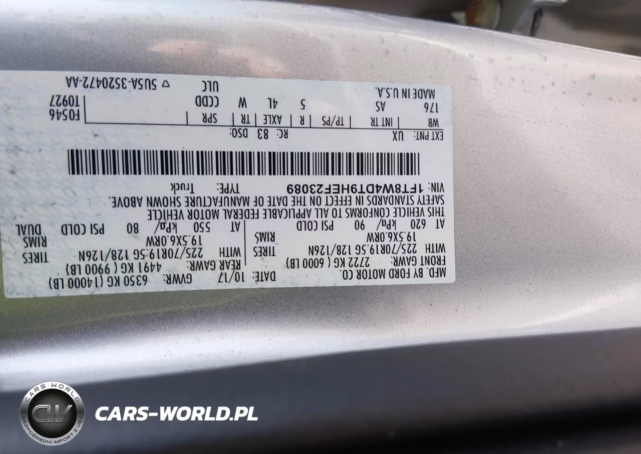 2017 Ford F-450 Xl VIN:1FT8W4DT9HEF23089 - 9