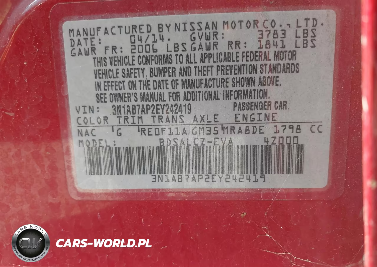 2014 Nissan Sentra Fe+ S-Fe+ Sv-S-Sl-Sr-Sv VIN:3N1AB7AP2EY242419 - 9