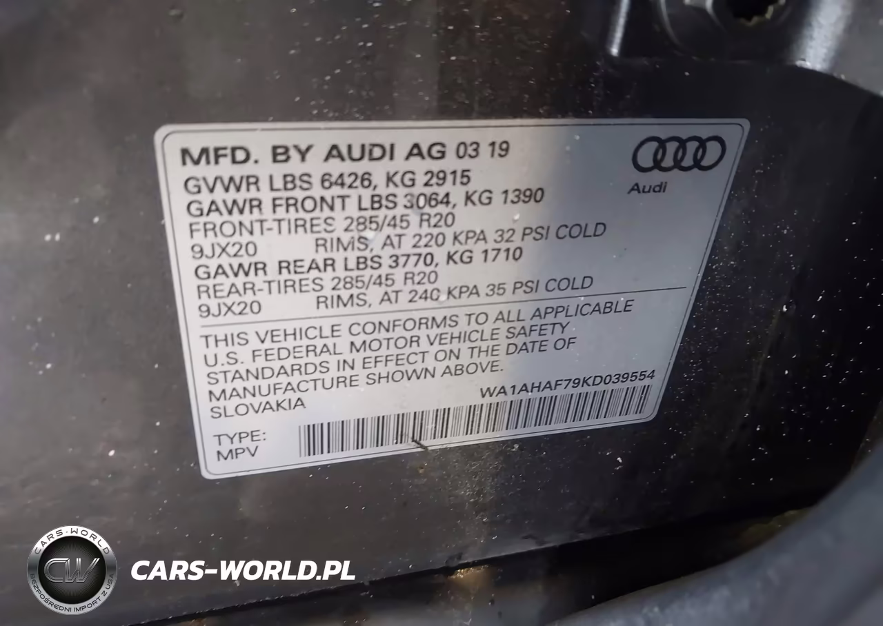 2019 Audi Q7 45 Premium-45 Se Premium VIN:WA1AHAF79KD039554 - 9