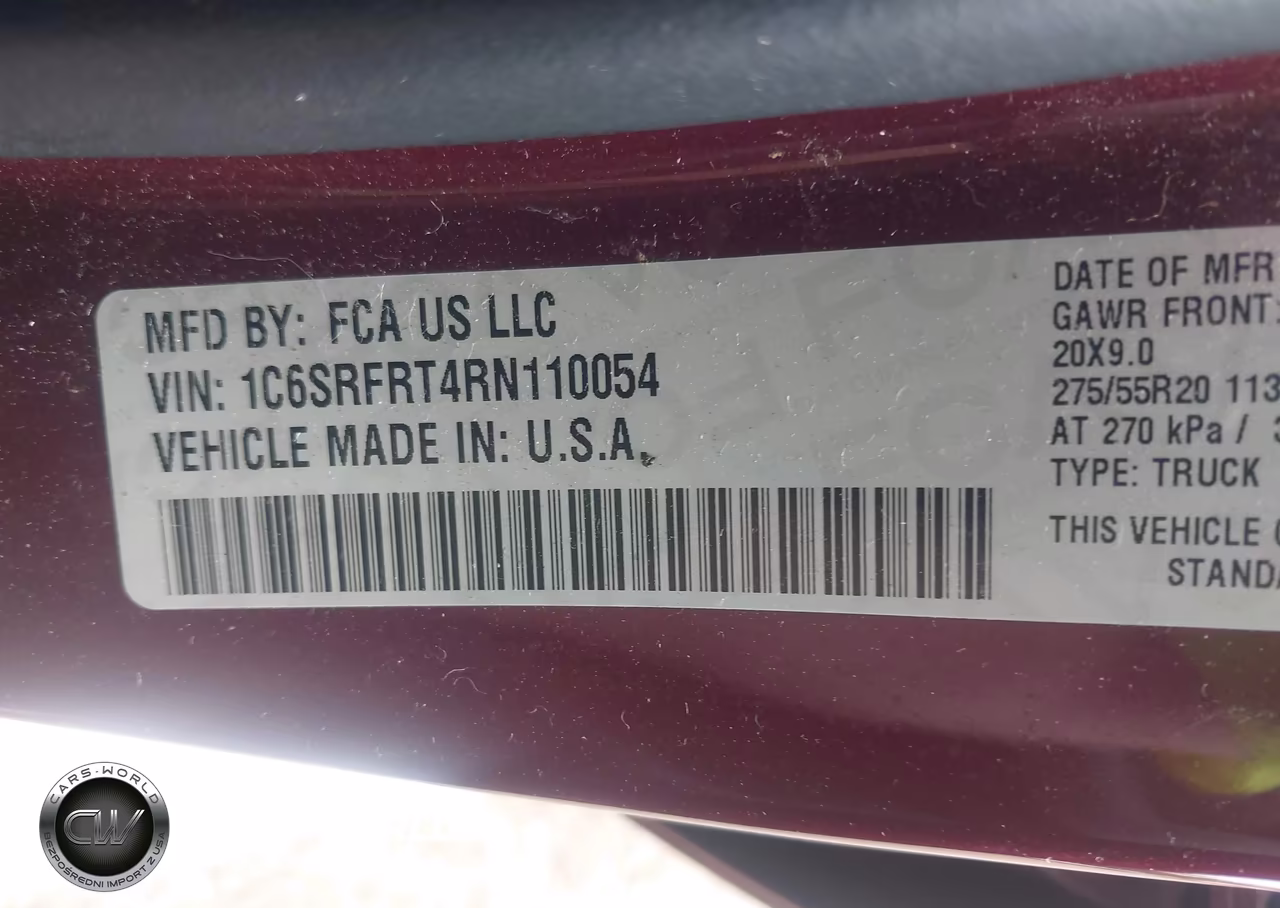 2024 Ram 1500 Laramie 4X4 6'4 Box VIN:1C6SRFRT4RN110054 - 9
