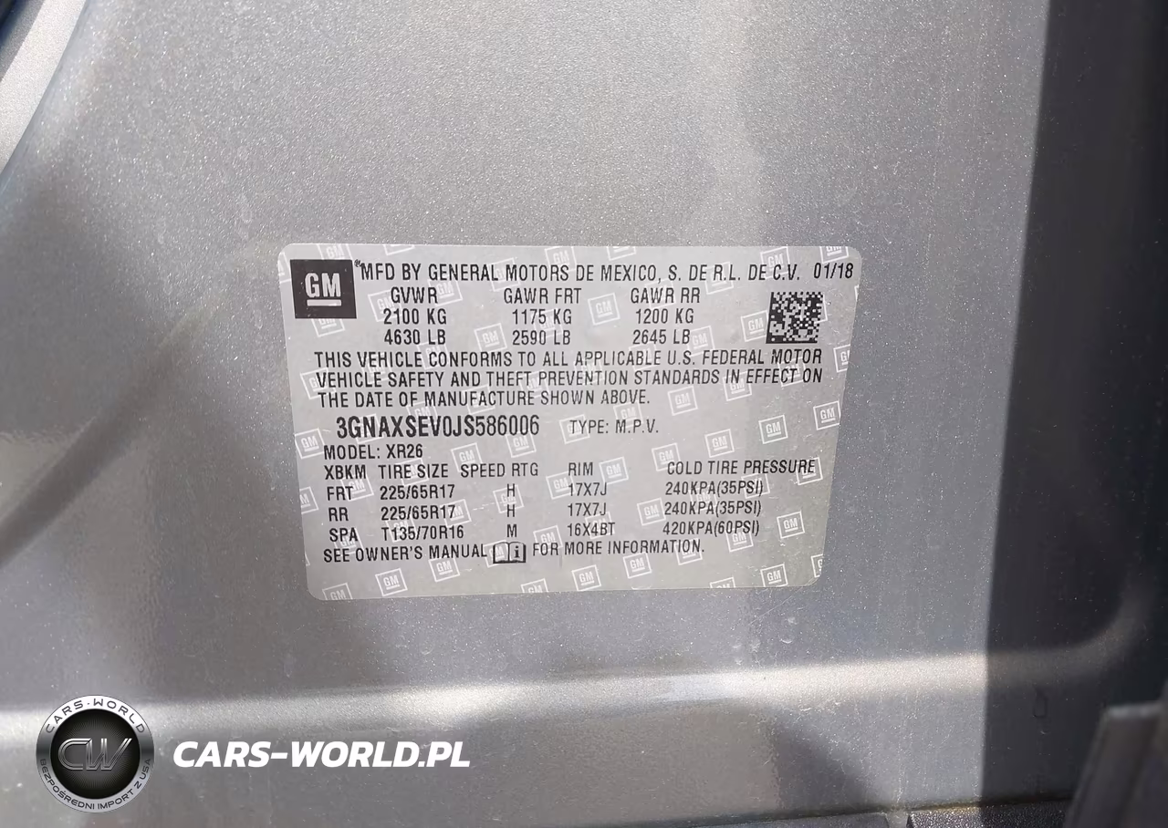 2018 Chevrolet Equinox Lt VIN:3GNAXSEV0JS586006 - 9