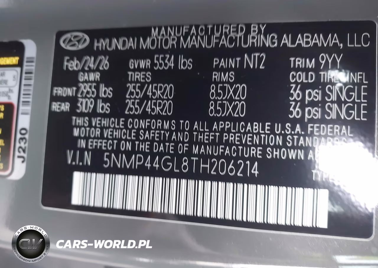 2026 Hyundai Santa Fe Limited 7 Passenger VIN:5NMP44GL8TH206214 - 9
