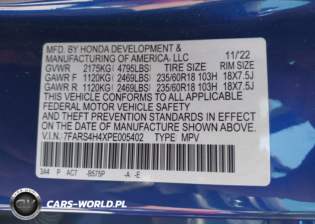 2023 Honda Cr-V Ex Awd VIN:7FARS4H4XPE005402 - 9