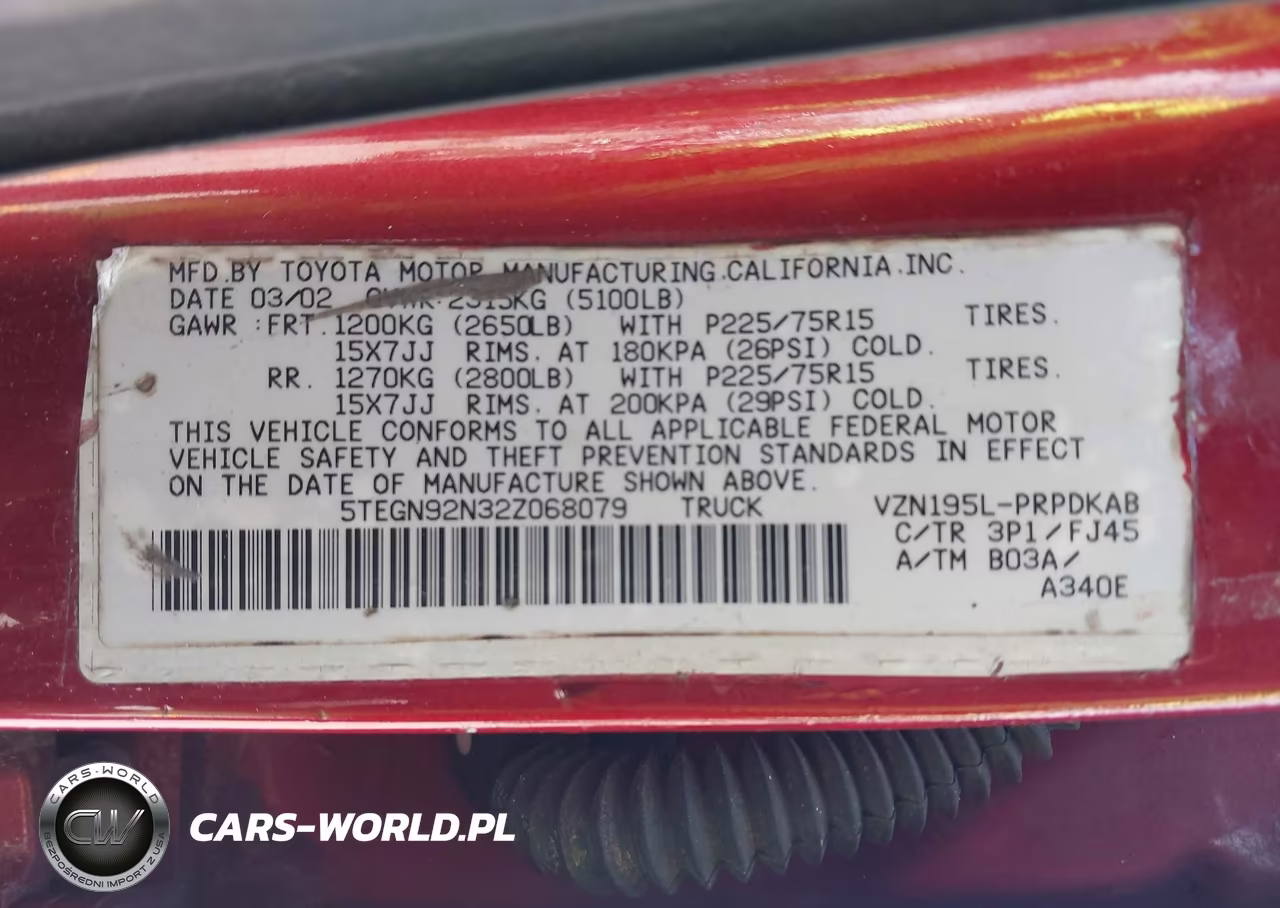 2002 Toyota Tacoma Prerunner V6 VIN:5TEGN92N32Z068079 - 9
