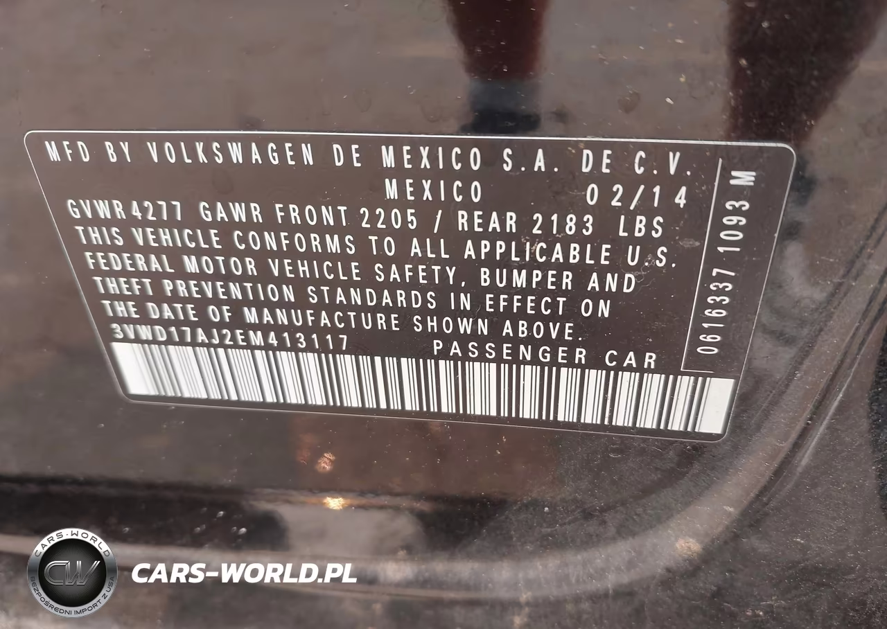 2014 Volkswagen Jetta 1.8T Se VIN:3VWD17AJ2EM413117 - 9