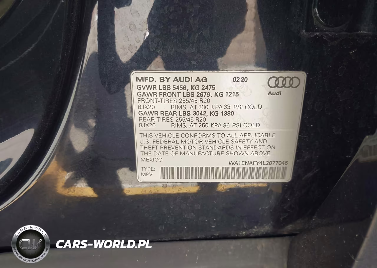 2020 Audi Q5 Titanium Premium Plus 45 Tfsi Quattro S Tronic VIN:WA1ENAFY4L2077046 - 9