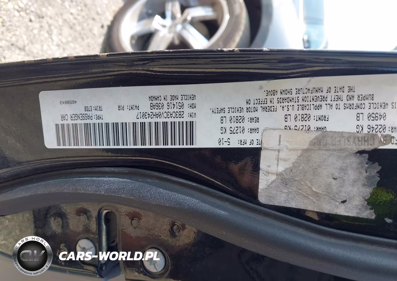 2010 Dodge Charger Sxt VIN:2B3CA3CV0AH243017 - 9
