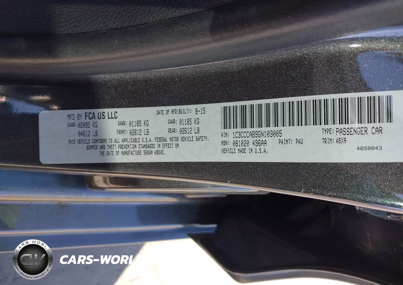 2016 Chrysler 200 Limited VIN:1C3CCCAB9GN103005 - 9