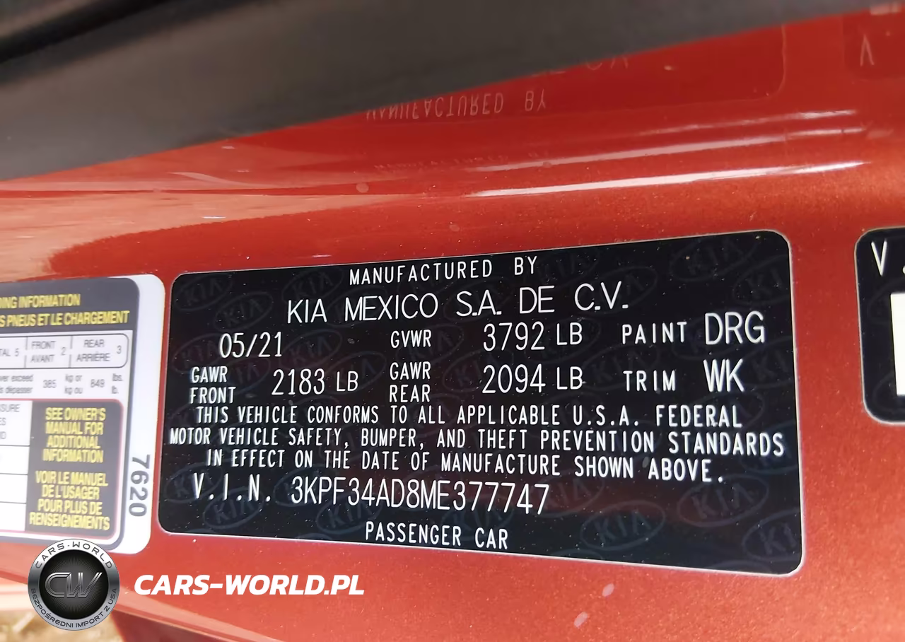 2021 Kia Forte Gt-Line VIN:3KPF34AD8ME377747 - 9