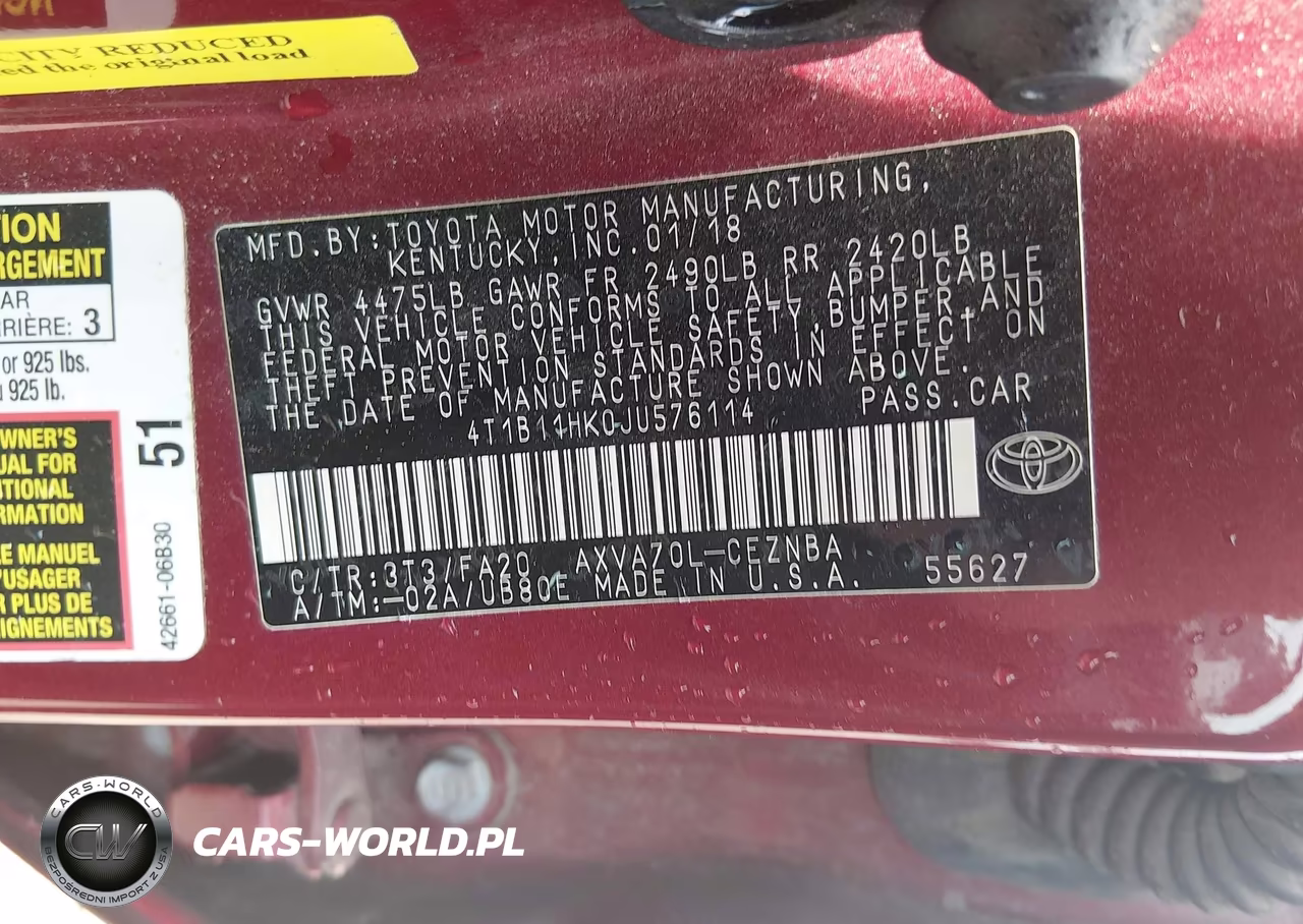 2018 Toyota Camry Le VIN:4T1B11HK0JU576114 - 9