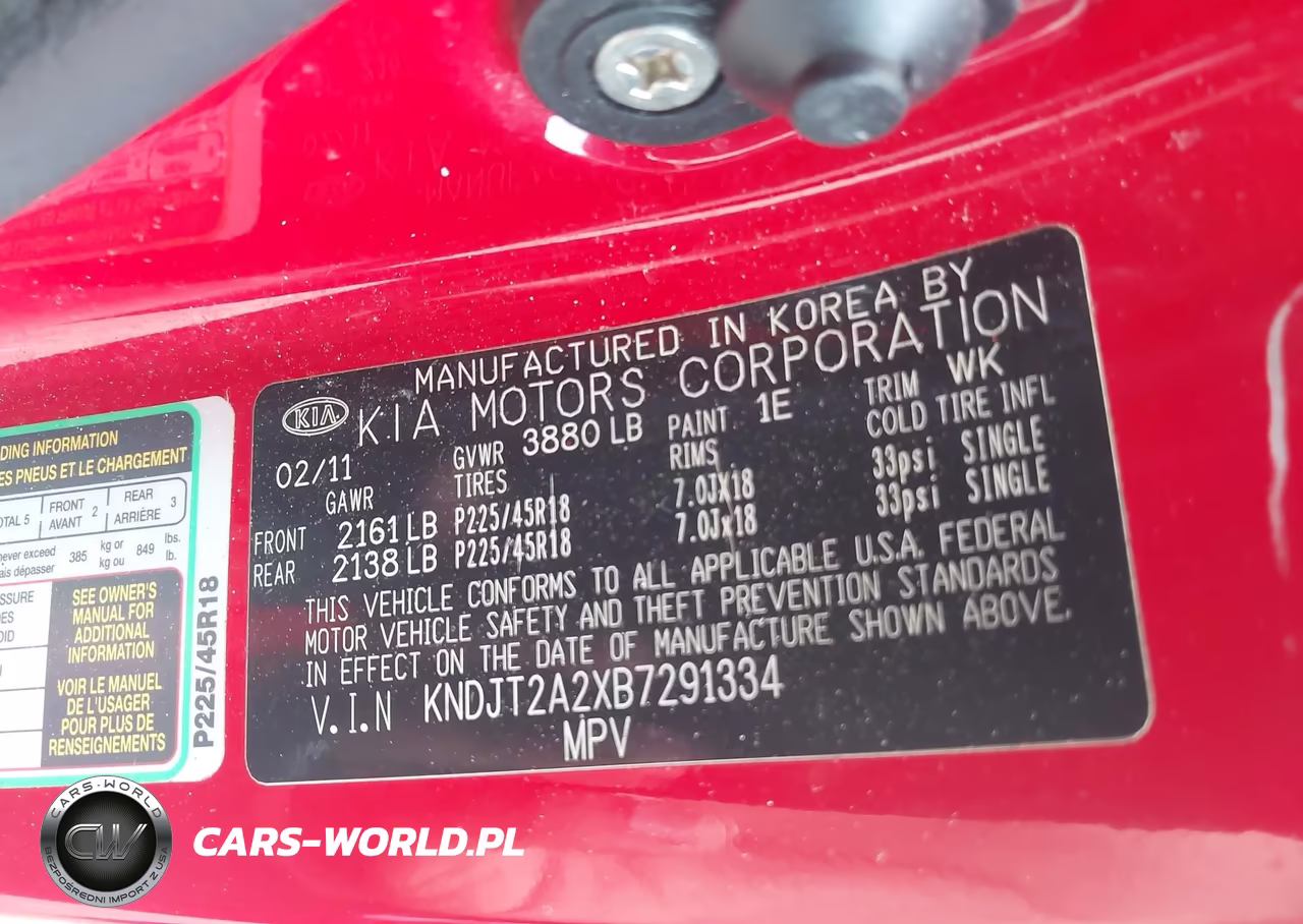 2011 Kia Soul + VIN:KNDJT2A2XB7291334 - 9
