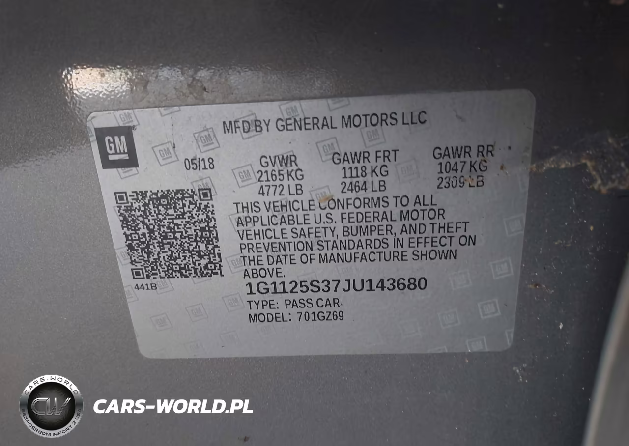 2018 Chevrolet Impala 2Lz VIN:1G1125S37JU143680 - 9