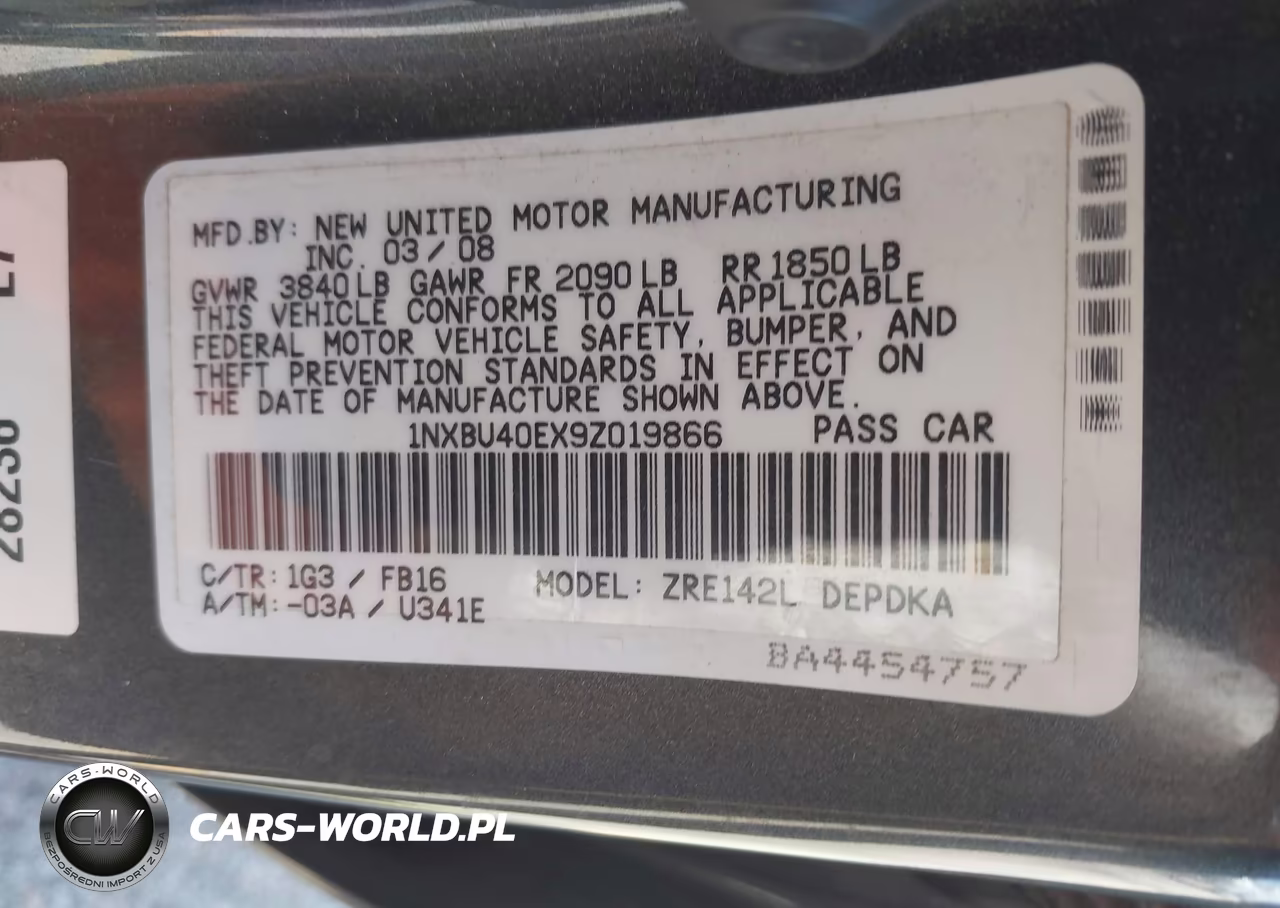 2009 Toyota Corolla Le VIN:1NXBU40EX9Z019866 - 9