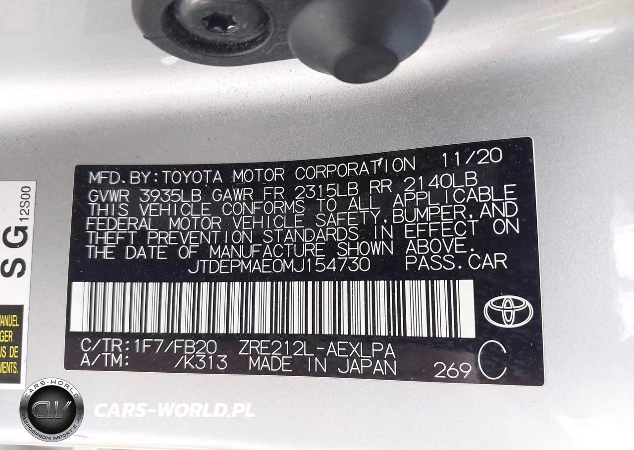 2021 Toyota Corolla Le VIN:JTDEPMAE0MJ154730 - 9