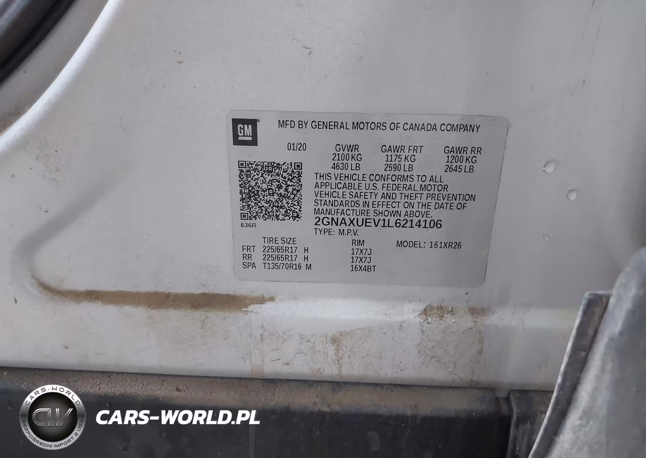 2020 Chevrolet Equinox Awd Lt 1.5L Turbo VIN:2GNAXUEV1L6214106 - 9
