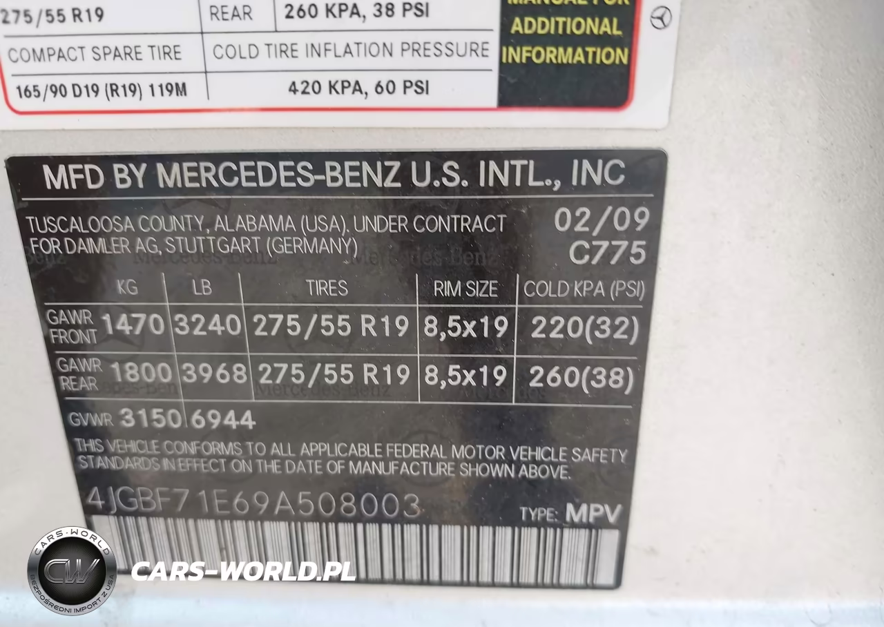 2009 Mercedes-Benz Gl 450 4Matic VIN:4JGBF71E69A508003 - 9