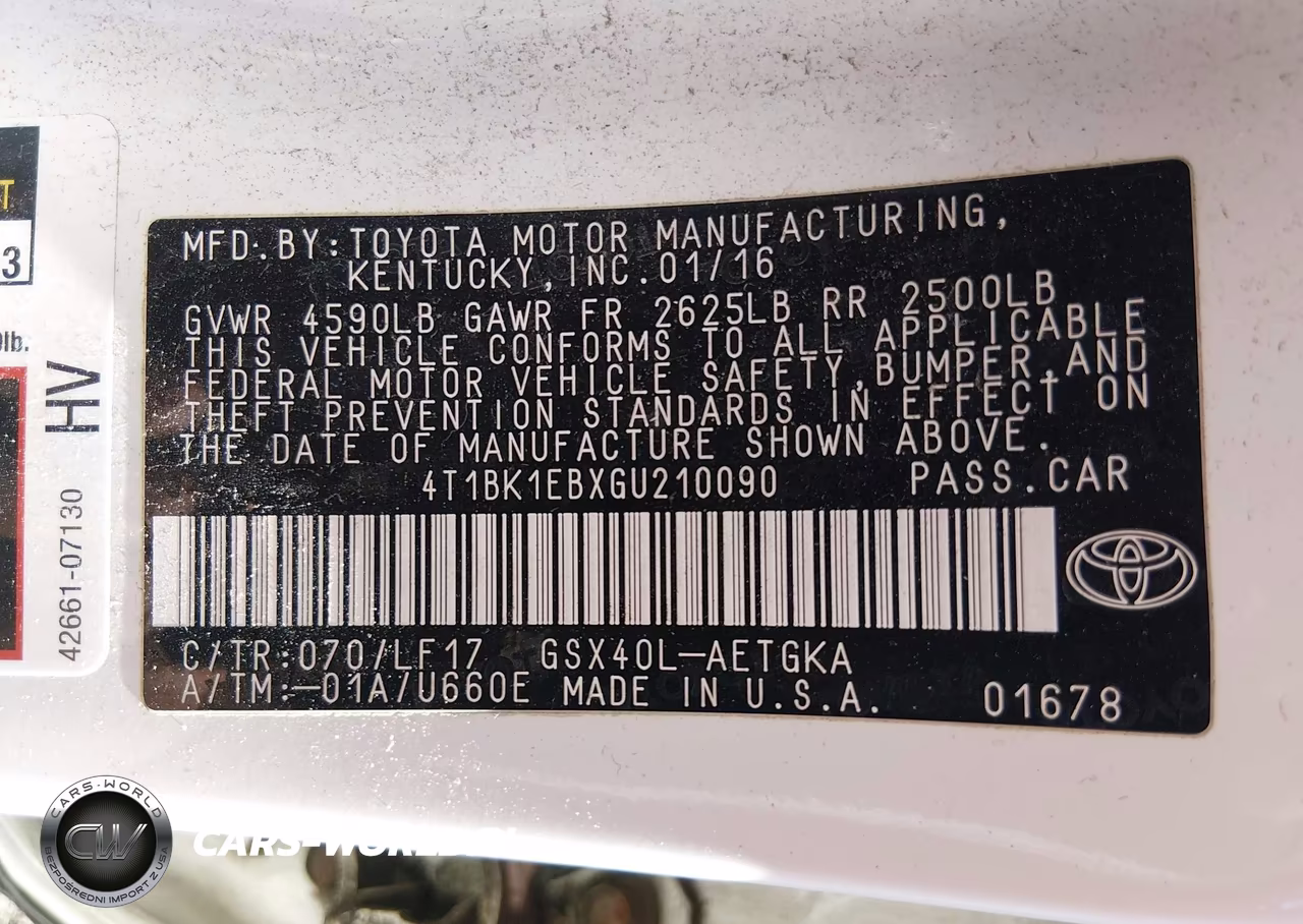 2016 Toyota Avalon Xle Premium VIN:4T1BK1EBXGU210090 - 9