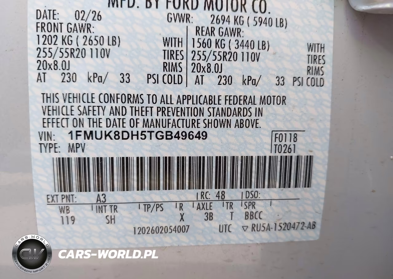 2026 Ford Explorer Active VIN:1FMUK8DH5TGB49649 - 9
