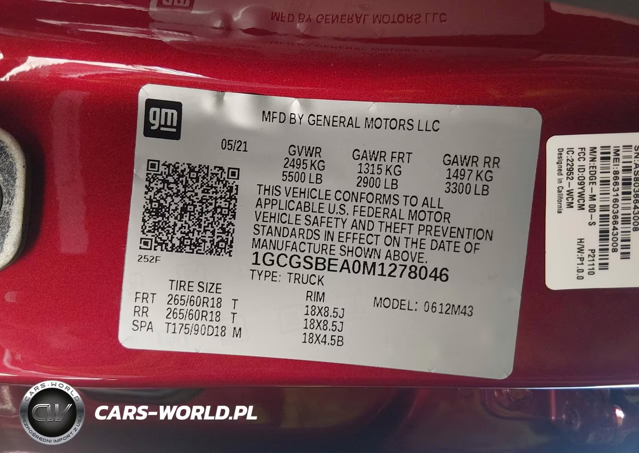 2021 Chevrolet Colorado VIN:1GCGSBEA0M1278046 - 9