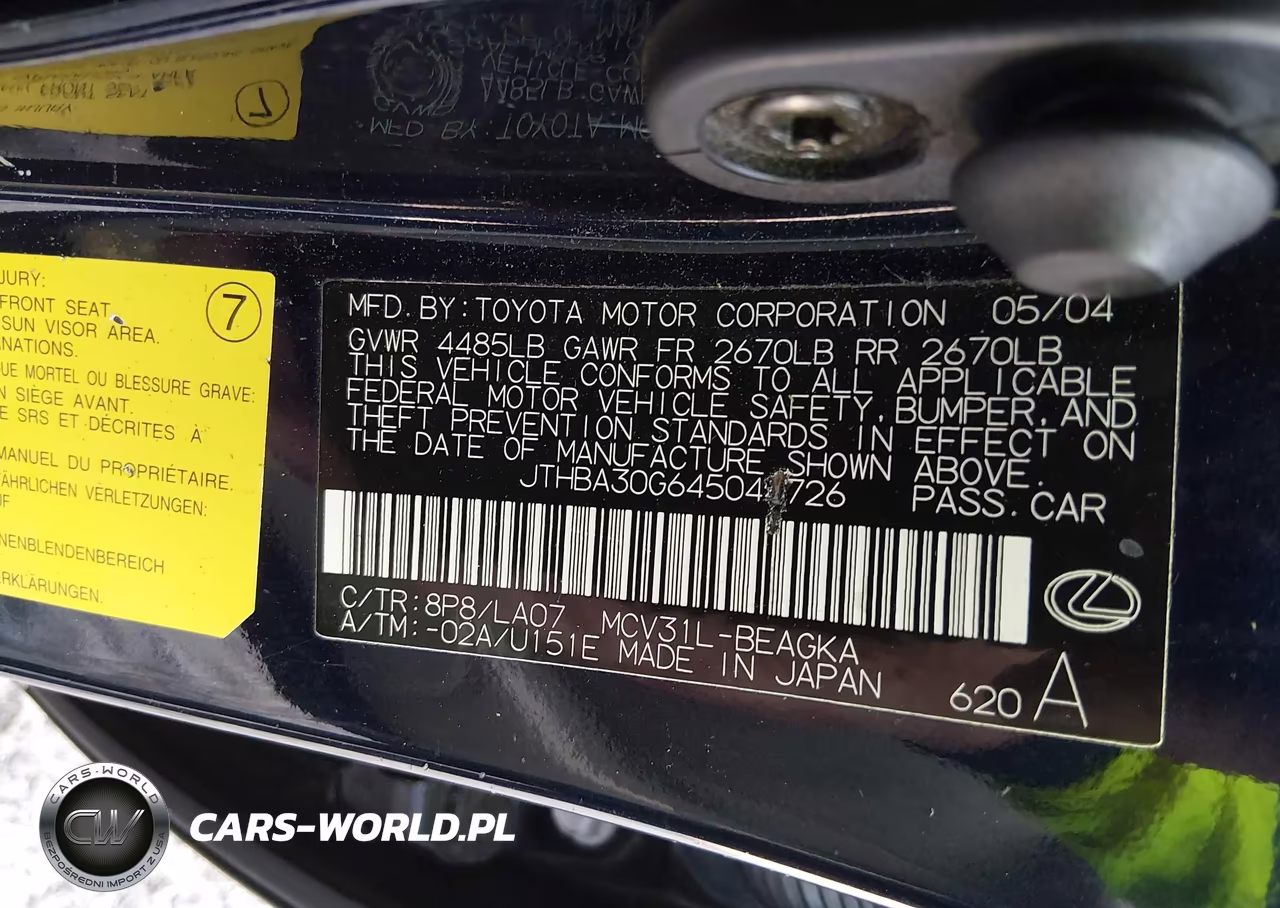 2004 Lexus Es 330 VIN:JTHBA30G645044726 - 9