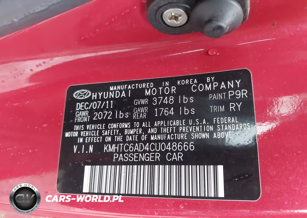 2012 Hyundai Veloster Base W-Gray VIN:KMHTC6AD4CU048666 - 9