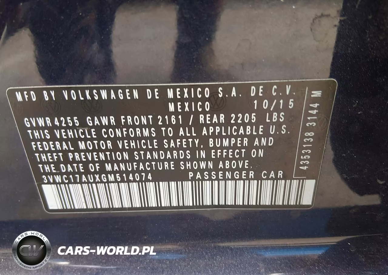 2016 Volkswagen Golf Sportwagen Tsi S 4-Door VIN:3VWC17AUXGM514074 - 9